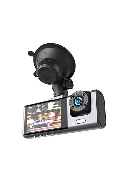 Xo Araç Kamerası Full Hd 1080P Video Kaydı 2 Inç Boyutunda Ekran Aynı Anda Iki Kamera Kanal Desteği