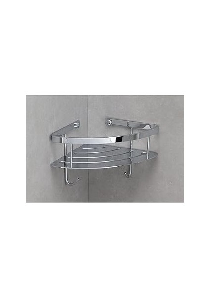 System Banyo Duş Raf Sistemi Krom Renk 152X197X280 mm