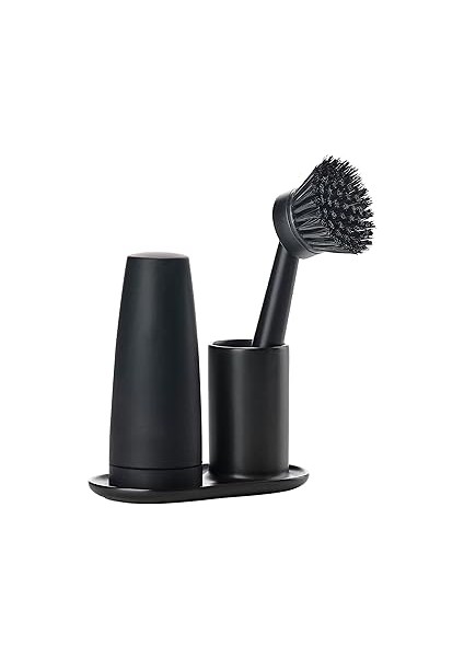 Zone Denmark Tek Bulaşık Seti, Üç Parçalı, Bulaşık Fırçası, Bulaşık Deterjanı Dispenseri ve Tutucu,