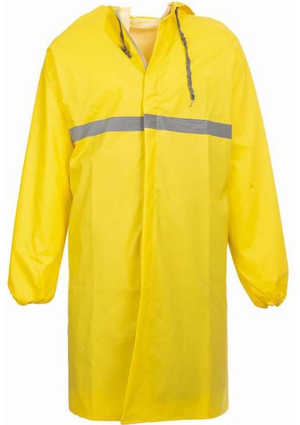 Neon Pardesü Yağmurluk Iş Gğvenlik %100 Su Geçirmez Reflektörlü Fosforlu Neon Kumaş Pardesü