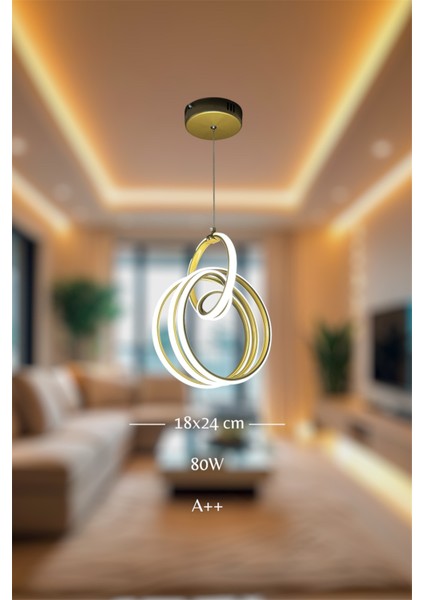 Modern Eskitme Imza Model Tek Renk (Beyaz&Sarı&Günışığı) LED Avize modelleri