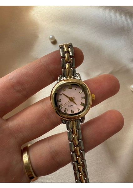 Retro Minimal Boncuk Kordon Vintage Kadın Kol Saati
