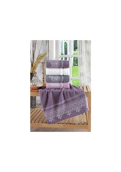Damask 4'lü 50X90 cm El&yüz Havlu Seti |%100 Pamuklu