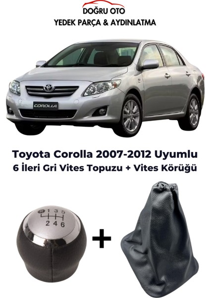 Toyota Corolla 6 Ileri Gri Vites Topuzu + Vites Körüğü 2007-2012
