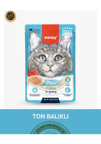 Pouch Ton Balıklı Yaş Kedi Maması 3lü Fırsat 3X70GR fiyatları