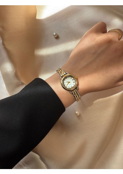 Retro Minimal Boncuk Kordon Vintage Kadın Kol Saati