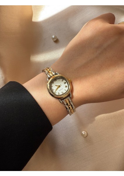 Retro Minimal Boncuk Kordon Vintage Kadın Kol Saati