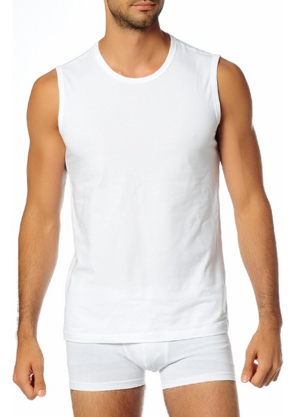 9234 ERKEK TENDER COTTON SIFIR YAKA SIFIR KOL BEYAZ T-SHİRT modelleri