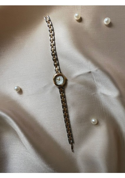 Retro Minimal Boncuk Kordon Vintage Kadın Kol Saati