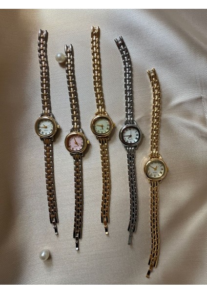 Retro Minimal Boncuk Kordon Vintage Kadın Kol Saati Içi Yeşil