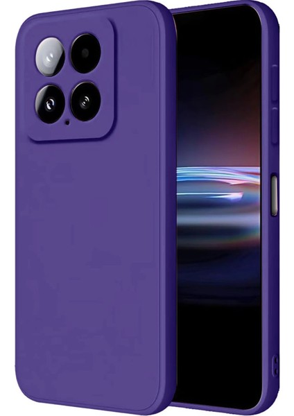 Xiaomi Mi 14T Pro Kılıf Nano Içi Kadife Silikon - Mor Zrnet