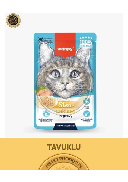 Pouch Tavuklu Yaş Kedi Maması 70GR