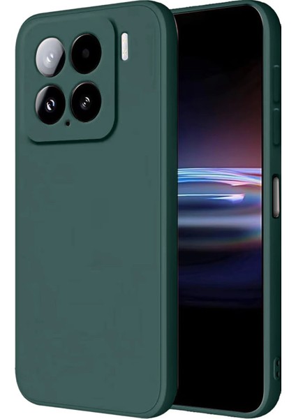 Xiaomi Mi 15 Pro Kılıf Nano Içi Kadife Silikon - Koyu Yeşil Zrnet