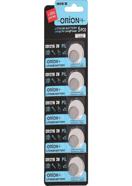 CR1216 3V Lityum Pil 10 Adet Erpilsan Elektronik