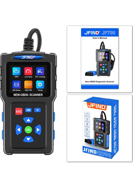 JF700 Obd2 Arıza Tespit Cihazı Tarayıcı Hata Kod Okuyucu Led Ekran modelleri