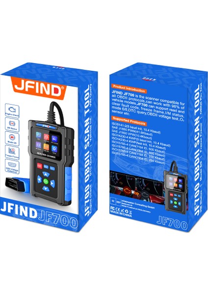JF700 Obd2 Arıza Tespit Cihazı Tarayıcı Hata Kod Okuyucu Led Ekran indirimleri