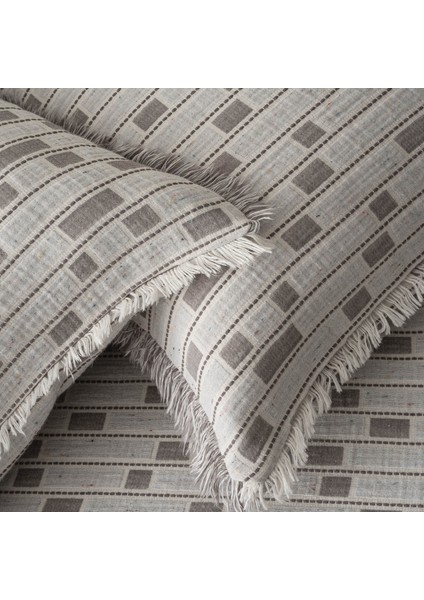 Merisa Çift Kişilik Pike Takımı %100 Organik Pamuk Müslin Dokuma Gri 240X260 cm fiyatları