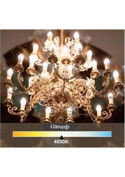 4,9W (40W) LED Mum Ampul Günışığı - 4000K E14 3 Adet modelleri