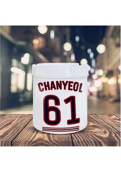 61 Chanyeol Yazı Baskılı Küllük Seramik Kül Tablası