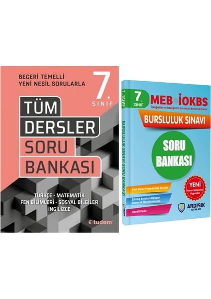 Tudem Yayınları 7. Sınıf Tüm Dersler Beceri Temelli Soru Bankası Bursluluk Kitabı