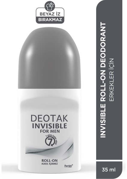 Invisible Erkek7 Güne Kadar Etkili Roll-On Deodorant 35 ml