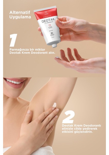 Classic Koruma 7 Güne Kadar Etkili Hassass Ciltler Için Kadın - Erkek Kullanım Krem Deodorant 35 ml