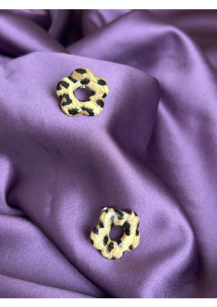 Papatya Leopar Küpe modelleri