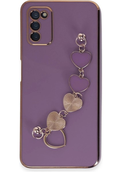 Newface Samsung Galaxy A03S Kılıf Esila Silikon - Mor