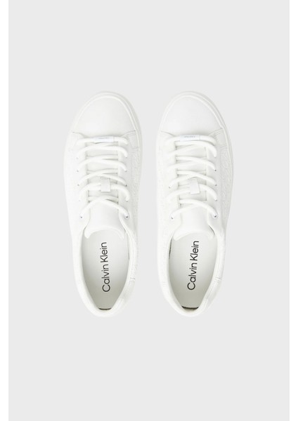 Monogram Logo Baskılı Kalın Taban Sneaker Ayakkabı HW0HW025730K4 Bayan Ayakkabı HW0HW02573 0k4 modelleri