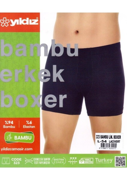3'lü Beyaz Bambu Erkek Boxer 320