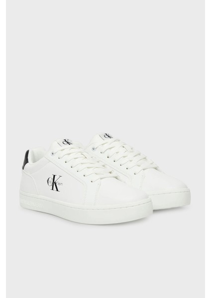 Deri Logolu Sneaker Ayakkabı YM0YM0136901W Erkek Ayakkabı YM0YM01369 01W