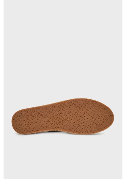 Hakiki Deri ve Süet Detaylı Paltform Taban Espadril Bayan Ayakkabı FW0FW08586 Gu9