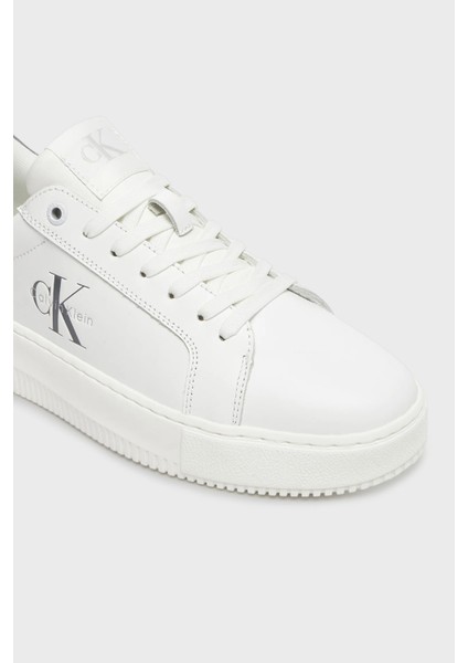 Logolu Deri Sneaker Ayakkabı YW0YW0187602R Bayan Ayakkabı YW0YW01876 02R indirimleri