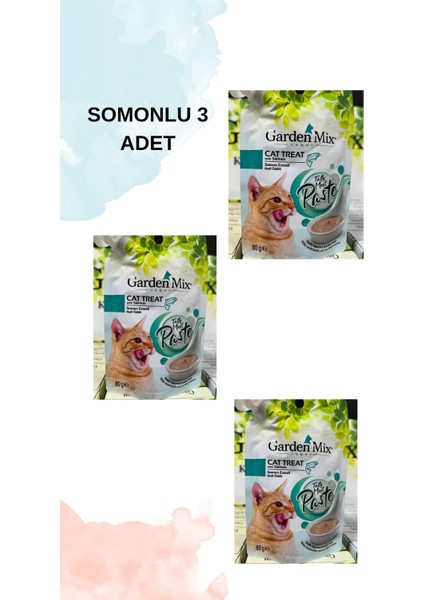 Garden Mıx Somonlu Kedi Ezme Ödülü 80 gr X3 Adet