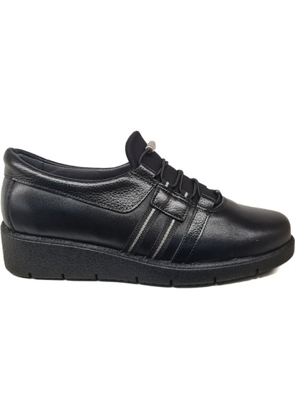 Kadın Hakiki Deri Sıkıştırılmış Köpük Taban Rahat Ultra Hafif Günlük Dolgu Topuk Ayakkabı NAPA-1000