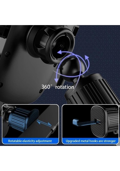 NR88 Araç Içi Havalandırma Telefon Tutucu Kancalı Tek El Kullanım