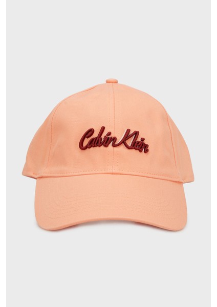 Us Calvin Klein % 100 Pamuk Logolu Şapka LV04K5044GVDW Bayan Şapka LV04K5044G Vdw