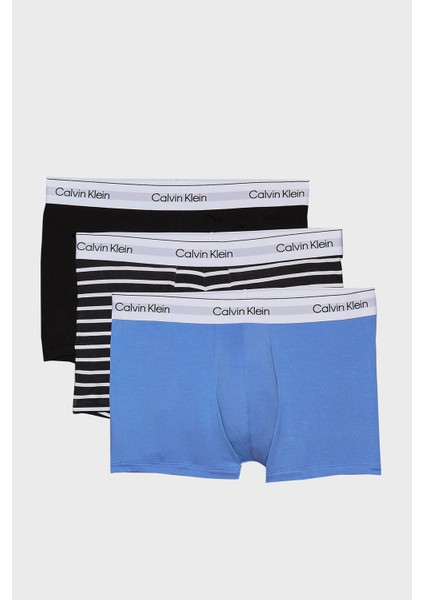 Us Calvin Klein Logolu Streç Pamuklu 3 Pack Boxer LV00NB4392WCO Erkek Boxer LV00NB4392 Wco
