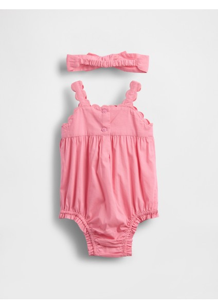 Bebek Pembe Nakışlı Balon Şort Takımı modelleri
