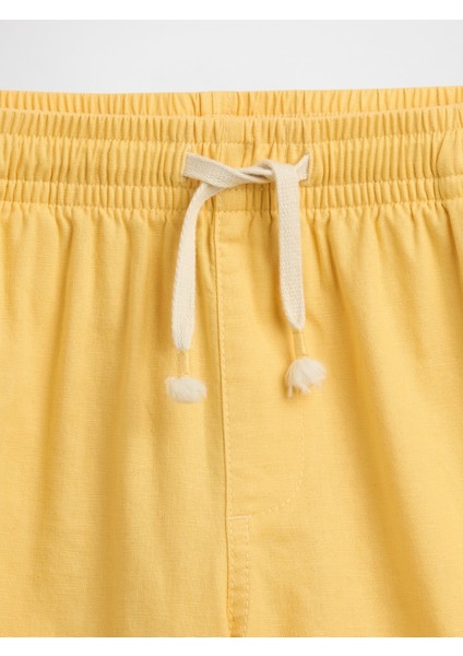 Erkek Çocuk Sarı Keten Karışımlı Relaxed Şort fiyatları