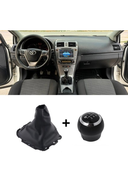 Toyota Avensis Vites Topuzu Siyah + Körük 2010-2015 Model Uyumlu