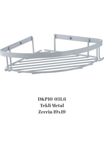 Tekli Metal Zerrin Köşelik 19X19