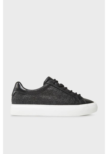Monogram Logo Baskılı Kalın Taban Sneaker Ayakkabı HW0HW02573BEH Bayan Ayakkabı HW0HW02573 Beh
