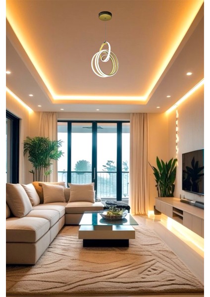 Modern Eskitme Imza Model 3 Renk (Beyaz&Sarı&Günışığı) LED Avize modelleri