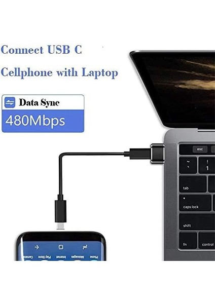 USB 3.0 To Type C 3.1 Şarj Data Çevirici Dönüştürücü Adaptör 4429 Siyah fiyatları