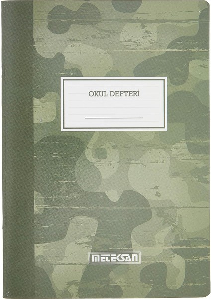 A4 Çizgili Okul Defteri Kamuflaj 60 Yaprak