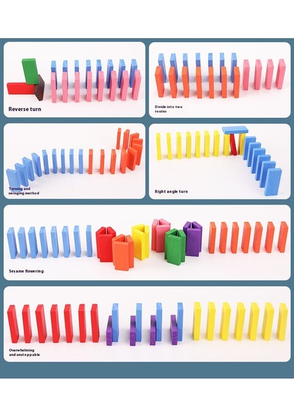 120 Adet Renkli Domino Çocuk Kuvvet Eller Beyin Oyuncak Yapı Taşları (Yurt Dışından) modelleri