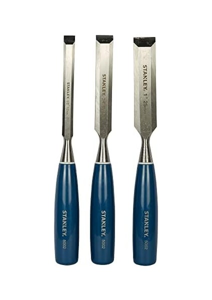 0-16-128 3'lü Iskarpela Seti, 12,18,25 Mm, Mavi modelleri