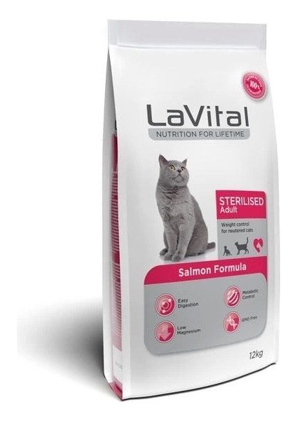 Lavital Sterilised Somonlu Kısırlaştırılmış Kedi Maması 12 kg fiyatları