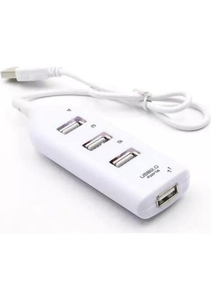 Port USB Çoğaltıcı Çoklayıcı Hub USB 2.0 Çoklama Pc Laptop - Beyaz